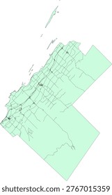 Canada Census Division Quebec Kamouraska Regional County Municipality (MRC) Boundary and Road Vector Map