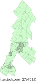 Canada Census Division Quebec La Vallée-du-Richelieu Regional County Municipality (MRC) Boundary and Road Vector Map