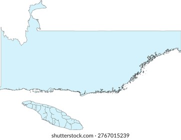 Canada Census Division Quebec Minganie--Le Golfe-du-Saint-Laurent Census Division Boundary and Road Vector Map