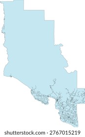 Canada Census Division Quebec Pontiac Regional County Municipality (MRC) Boundary and Road Vector Map