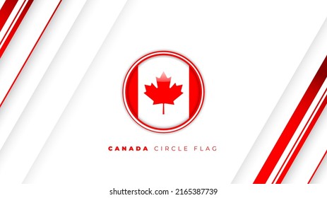 Kanadas Umlaufflaggendesign mit einfachem geometrischem Hintergrund für Canada-Tagesdesign