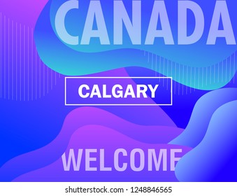 Canada city. Canada cities on flow graphic background. vector. london, quebec, winnipeg, edmonton, calgary, montreal, ottawa, vancouver, toronto. canada wallpaper