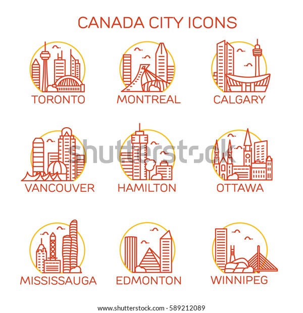カナダの都市のアイコン ベクターイラスト のベクター画像素材 ロイヤリティフリー 521