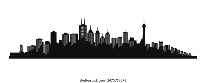 Canada city silhouette.Travel background silhouette.Vector illustration