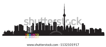 Canada city skyline. Toronto landmarks cityscape view. Travel  background. Tourism concept with modern buildings