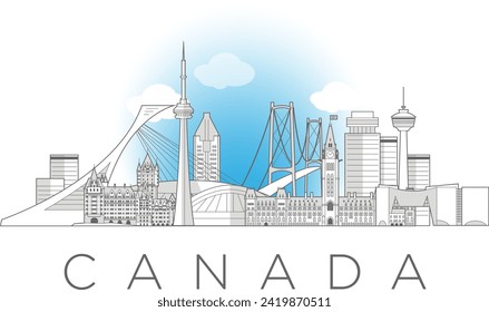 Canada citysline art style Vektorgrafik