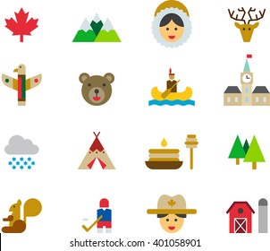 CANADA colored icons