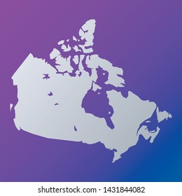 Canada colorful vector map silhouette