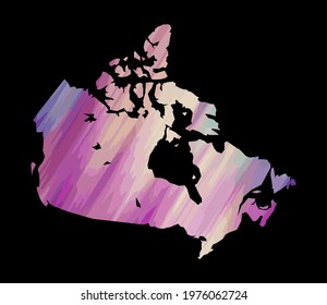 Canada. colorful vector map silhouette

