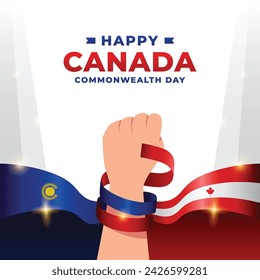 canada commonwealth day design illustration collection