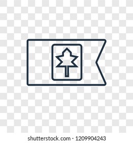 Canada concept vector linear icon isolated on transparent background, Canada concept transparency concept in outline style