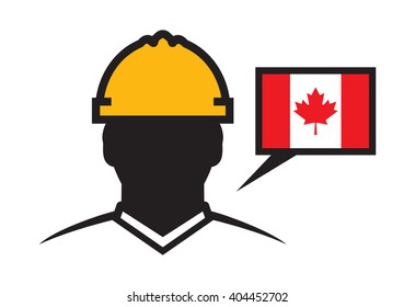 Canada contractor vector icon