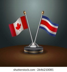 Tabela do Canadá e da Costa Rica sinaliza relação com fundo de gradiente