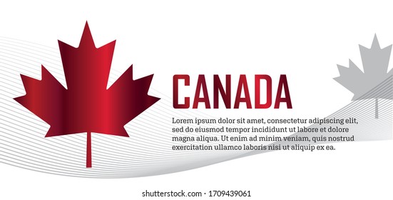 Canada country emblem vertical header banner design