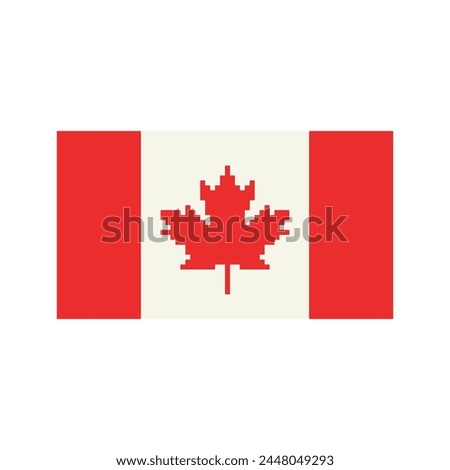 Canada country flag, pixel art