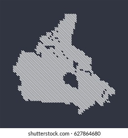 Canada country map made from angled white lines