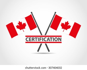 Canada Crossed Flags Emblem Certification