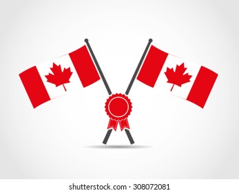 Canada Crossed Flags Emblem Certification