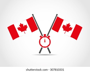 Canada Crossed Flags Emblem Performance