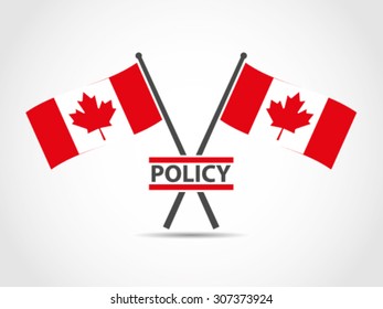 Canada Crossed Flags Emblem Policy