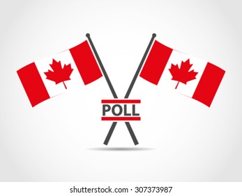 Canada Crossed Flags Emblem Poll
