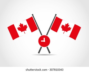 Canada Crossed Flags Emblem Schedule