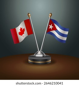 Tabela do Canadá e de Cuba sinaliza relação com plano de fundo gradiente