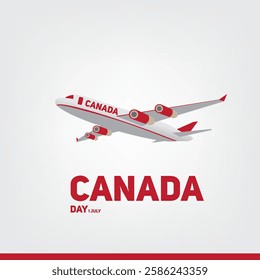 Canada day, 1 July, happy Canada day. Design simple and alegant