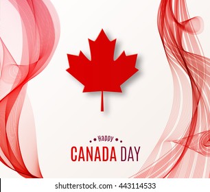 Canada Day, 1st Of July.  Stylish Concept With Canada Flag. Vector Web Banner