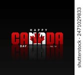 Canada day background or banner design template celebrated on July 1st. Canada independence day background