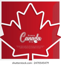 Canada day background or banner design template celebrated on July 1st. Canada independence day background