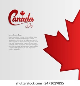 Canada day background or banner design template celebrated on July 1st. Canada independence day background