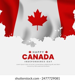 Canada day background or banner design template celebrated on July 1st. Canada independence day background