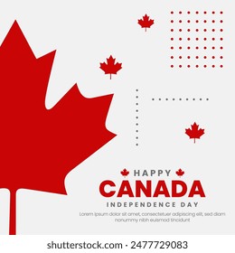 Fondo del día de Canadá o Plantilla de diseño de Anuncio celebrada el 1 de julio. Fondo del Día de la Independencia de Canadá