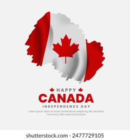 Canada day background or banner design template celebrated on July 1st. Canada independence day background