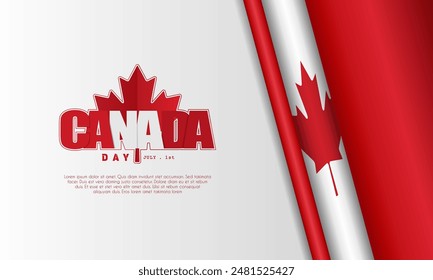 Canada day background or banner design template celebrated on July 1st. Canada independence day background