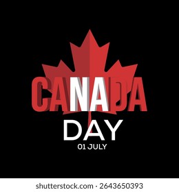 Canada Day background or banner design template is celebrated on 01 July. Canada's Independence Day background