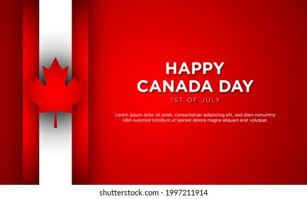 Canada Day Background Design. 1st of July. Vector Illustration.
