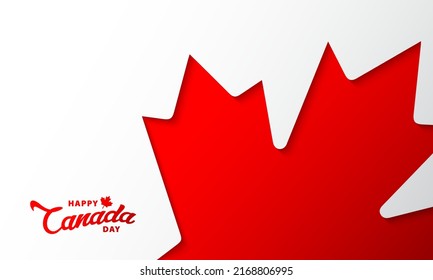 Canada Day Background Design. Banner, Poster, Greeting Card. Vector Illustration.
