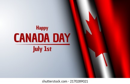 Canada Day Background Design. Banner, Poster, Greeting Card. Vector Illustration.