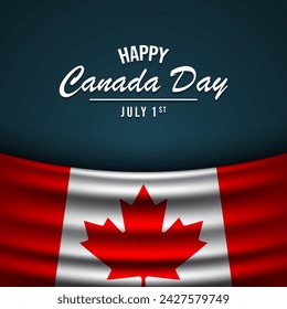 Canada Day Background Design. Greeting Card, Banner, Poster. Vector Illustration.