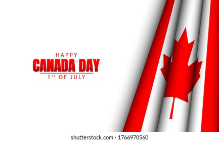 Canada Day Background. First of July. Vector illustration