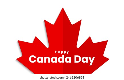 Canada day background, July 1. National holiday greeting card design. Canada Day celebration with maple leaves. Vector illustration