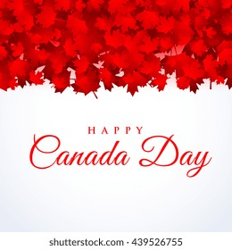 Canada Day Background With Maple Leafs