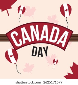 Canada Day balloons Vector illustration