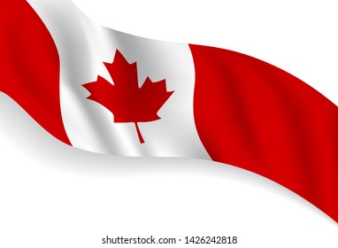 Canada Day Banner Background Design Of Flag With Copy Space