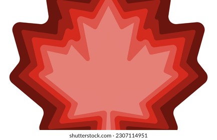 Canada Tagesbanner Hintergrund mit rotem Ahornpaperschnitt-Effekt. Vektorgrafik mit Platz für Ihren Text
