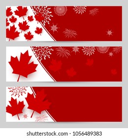 Canada Day Banner Design With Copy Space Vector Illustration