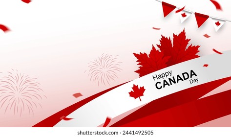 Diseño de banner de día de Canadá Ilustración vectorial