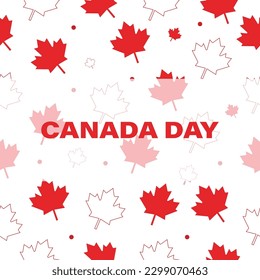 Día de Canadá. Postal del cartel. Gráficos vectoriales